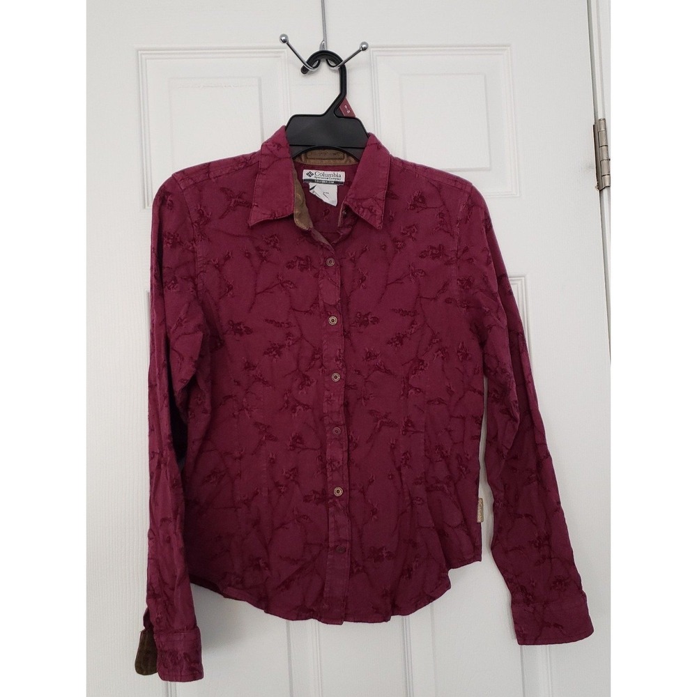 Columbia Womans Long Sleeve Snap Shirt Size Small‎